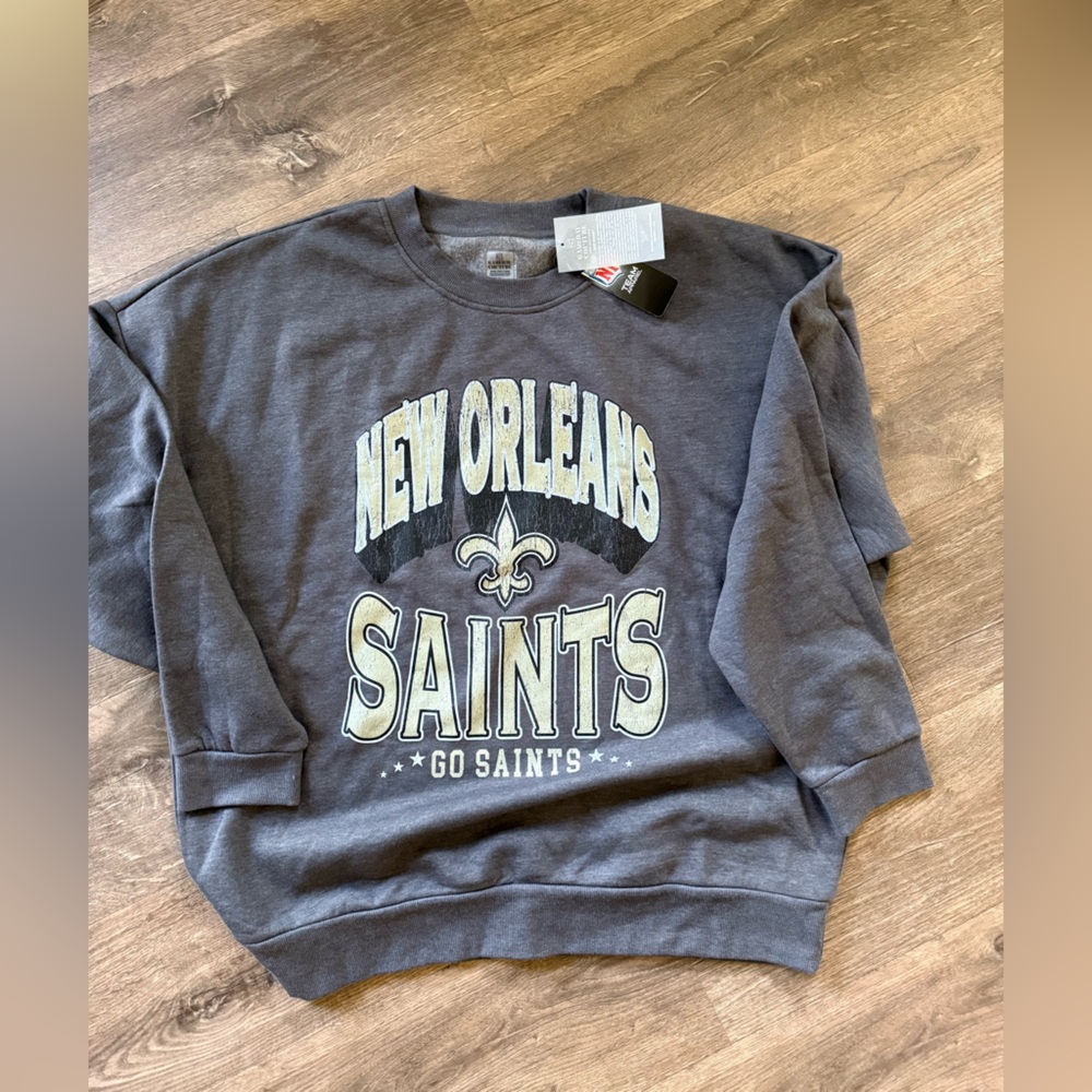 New Orleans Saints Gameday Couture Long Weekend Fleece Drop Shoulder Sweatshirt